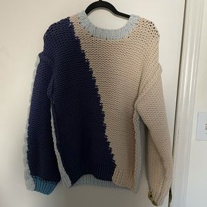 LoveShackFancy Isaiah Pullover Sweater (Blue)